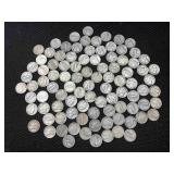 95 Circulated Us Mercury Silver Dimes