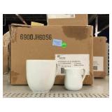 NIB Steelite 30 Coupe Mugs and 12 Creamers