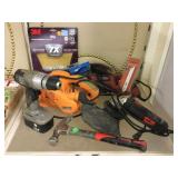 Assorted power tools and more.