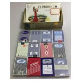 12 Assorted casino used playing cards in cigar