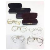 The/Antique Wire Rimmed Glasses. One childï¿½s pair