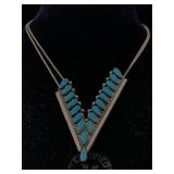 Navajo Silver Necklace Turquoise 27g