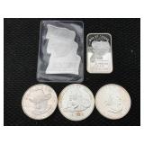 5-999 Silver Coins 5.5oz Total One Is 925 Silver