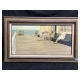 30x15 Framed Treva Zeller Painting on Canvas -