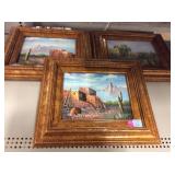 Southwestern Pueblo Canvas Paintings 15x13