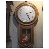 Waterbury Regulator Pendulum wall clock. 16x30x5