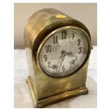 Brass clock 8x4x5