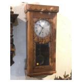 Vedette Ornate wood Pendulum wall clock. cabinet