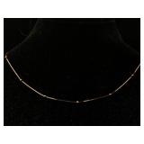 14k Gold Necklace 1.5g 7.5"