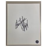 Christopher Lloyd autograph with COA white paper