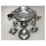 Plated tray, cups, trinket caskets and more