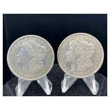 2- Silver Morgan Dollars