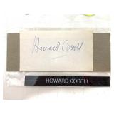 Howard cosell cut autograph