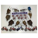 New Dollhouse miniature bicycles, wheelbarrows