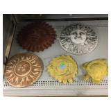 Decorative wall hanging sun plates and more,