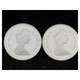 2-silver Canadian Coins