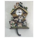 Frolicking Felines Sculptural Clock by The