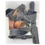 Leather Revolver Holsters with Ammo Belts - large