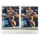 (2) Anthony peeler Lakers autographed pics