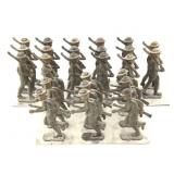 Lead WWl Infantry Dioramas. 2 Sets Approx 3.5 in