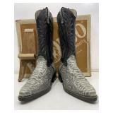 Westex Western Leather & Faux Snakeskin Boots Sz