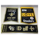 3 NFL Felt Banners