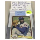 Lee Smith autograph 1982 Donruss Collector card