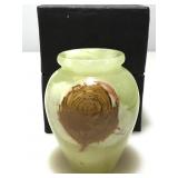 New in presentation box. Kalifano onyx egg flower