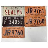 Vtg License Plates, (3) Illinois - 1969, (1)