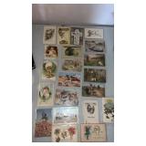 Lot of unused old post cards most in plastic