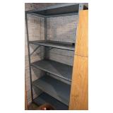 Metal shelf contents included in basement