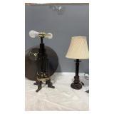 Lot of 2 lamps one missing attachment for the