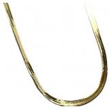 14K Yellow Gold Herringbone Necklace