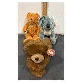 3 large TY Beanie babies