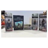 Lot of walking dead action figures, canvas art,