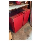 Lot of 2 Red Metal Cabinets  approx 31ï¿½ x 18ï¿½ x