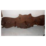 Wooden wall coat hanger approximately 30ï¿½ long