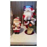 Christmas decorations carved wood Santa and