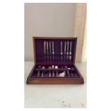 Silverware Set with Wooden Storage