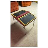 Vintage kids double sided desk with chalk board