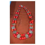 Necklace. Venetian. Trade beads W/ Ashanti beads