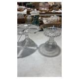 Lot of 2 Crystal serving dishes