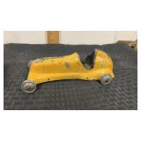 Vintage yellow Thimble Drome car # 6