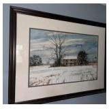 C. 1989 Watercolor Farmhouse by Joan H. Trapp