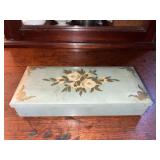 Vintage Toleware Bridge Card Storage Box