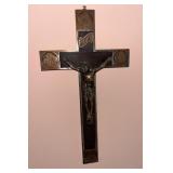 20th C. Brass Crucifix Titled "Inri"