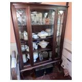 C. 1920 Mahogany Single Door China Cabinet