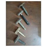 Five (5) Vintage Retro Double Edge Safety Razors