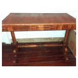 C. 1920 Arts & Crafts Teak Sofa Table w/ Inlay