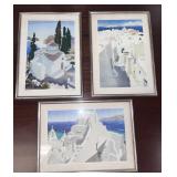 Three Mykonos Greece Prints by R. Tourte